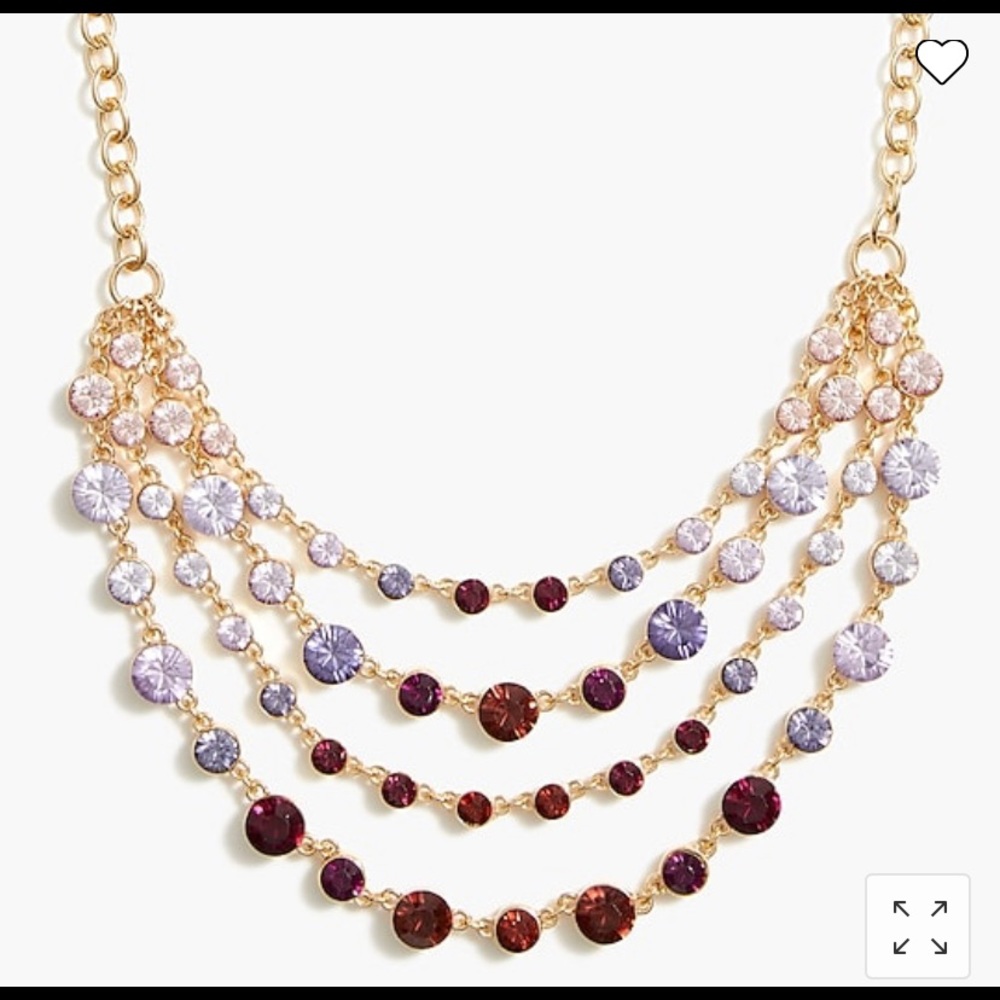 NWT Four-layer crystal statement necklace.